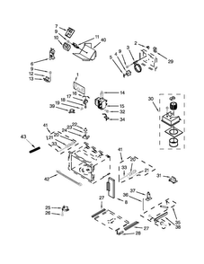 Cabinet And Stirrer Parts Diagram and Parts List for KOCE500EBL01  KitchenAid Microwave