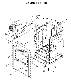 Cabinet parts Diagram and Parts List for WED7120HW0  Whirlpool Dryer