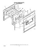 OVEN DOOR Diagram and Parts List for RM288PXV5  Whirlpool Microwave Oven Combo