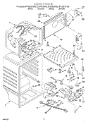 LINER Diagram and Parts List for ET18CKXHW00  Whirlpool Refrigerator