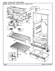 03 - Fresh Food Compartment Diagram and Parts List for RB17KA-0AL  Whirlpool Refrigerator