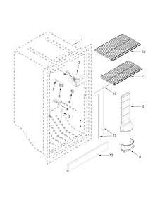 Part Location Diagram of W10838313 Whirlpool SHELF-WIRE