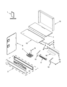 Control Panel Parts Diagram and Parts List for KOCE507ESS04  KitchenAid Microwave