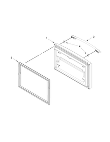 Freezer Door Diagram and Parts List for GX5FHDXVY010  Whirlpool Refrigerator