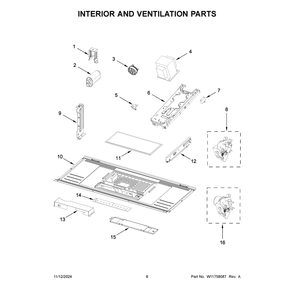 Interior And Ventilation Parts Diagram and Parts List for YKMMS130RPS00  KitchenAid Microwave