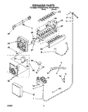 ICEMAKER, OPTIONAL Diagram and Parts List for KSRE25FHWH02  KitchenAid Refrigerator