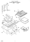 SHELF Diagram and Parts List for KTRP22KJBT01  KitchenAid Refrigerator