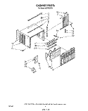 CABINET Diagram and Parts List for ACP052XT0  Whirlpool Air Conditioner
