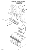INSTALLATION PARTS Diagram and Parts List for YGH7155XHS1  Whirlpool Microwave