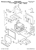 OVEN PARTS Diagram and Parts List for KEBK101SSS00  KitchenAid Wall Oven