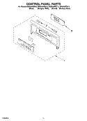 CONTROL PANEL Diagram and Parts List for RBS305PDB12  Whirlpool Wall Oven