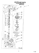 GEARCASE PARTS Diagram and Parts List for 7MRAS6233KQ4  Roper Washer