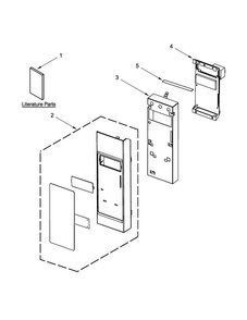 Control Panel Parts Diagram and Parts List for WMH1164XWS6  Whirlpool Microwave