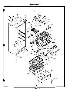 Cabinet Diagram and Parts List for 8617*0A  Roper Refrigerator