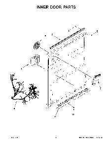 Inner door parts Diagram and Parts List for 66514545N711  Kenmore Dishwasher