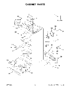 Cabinet Parts Diagram and Parts List for KRFF577KBS02  KitchenAid Refrigerator