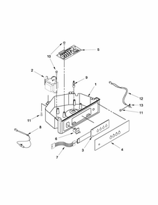 Control Panel Parts Diagram and Parts List for 10689589707  Kenmore Ice Maker