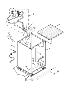 Cabinet Parts Diagram and Parts List for WDP350PAAB3  Whirlpool Dishwasher
