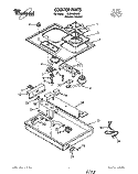 COOKTOP Diagram and Parts List for SC8100XAH0  Whirlpool Cooktop