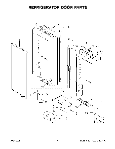 Refrigerator Door Parts Diagram and Parts List for KRFC302EPA05  KitchenAid Refrigerator