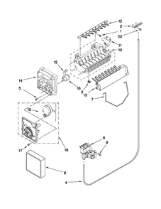 Icemaker Parts Diagram and Parts List for 10651113210  Kenmore Refrigerator