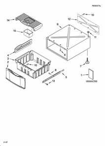 Cabinet Parts Diagram and Parts List for 11058829600  Kenmore Laundry Accessories