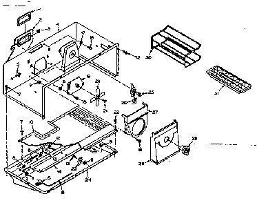 Freezer Parts Diagram and Parts List for 106T16E1  Kenmore Refrigerator