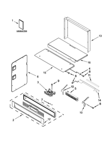 Control Panel Parts Diagram and Parts List for KOCE507ESS01  KitchenAid Microwave