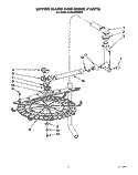 UPPER WASH AND RINSE Diagram and Parts List for KUDI22HWWH1  KitchenAid Dishwasher