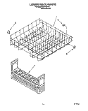LOWER RACK Diagram and Parts List for KUDH23HY2  KitchenAid Dishwasher