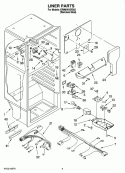 LINER PARTS Diagram and Parts List for ER8MHKXRS03  Whirlpool Refrigerator