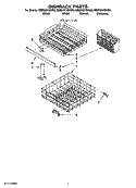 DISHRACK PARTS, OPTIONAL PARTS (NOT INCLUDED) Diagram and Parts List for MDB3601BWS0  Whirlpool Dishwasher