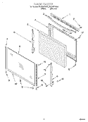 DOOR, LIT/OPTIONAL Diagram and Parts List for SF302BEGN1  Whirlpool Range