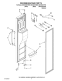 FREEZER DOOR PARTS Diagram and Parts List for GSC25C4EYB00  Whirlpool Refrigerator