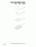 RACK AND ELEMENT PARTS Diagram and Parts List for GGE388LXS00  Whirlpool Range