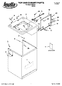 TOP AND CABINET PARTS Diagram and Parts List for IM45000  Inglis Washer