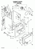 CABINET PARTS Diagram and Parts List for YWED5200VQ0  Whirlpool Dryer
