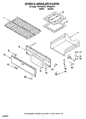 OVEN & BROILER PARTS Diagram and Parts List for TGP305RV0  Estate Range