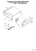 TOP GRILLE AND UNIT COVER PARTS Diagram and Parts List for KSSS48QTB02  KitchenAid Refrigerator