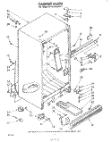 CABINET Diagram and Parts List for ET19TKXLWR1  Whirlpool Refrigerator