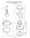 AGITATOR, BASKET AND TUB Diagram and Parts List for LA5600XPW6  Whirlpool Washer