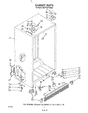 CABINET Diagram and Parts List for KSRT22DTWH00  KitchenAid Refrigerator