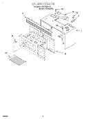 CABINET Diagram and Parts List for GH7155XHS0  Whirlpool Microwave