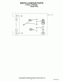 MISCELLANEOUS PARTS Diagram and Parts List for YLTE5243DQA  Whirlpool Washer Dryer Combo