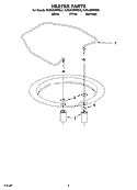 HEATER PARTS Diagram and Parts List for KUDU02FRBL2  KitchenAid Dishwasher