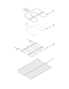 Internal Oven Parts Diagram and Parts List for WGE555S0BW01  Whirlpool Range