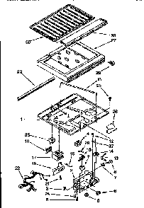 Compartment Separator Parts Diagram and Parts List for ED25DMXDW00  Whirlpool Refrigerator