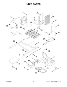Unit Parts Diagram and Parts List for WRS311SDHM05  Whirlpool Refrigerator
