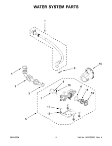 Part Location Diagram of W11748891 Whirlpool PLUG, DRAIN (PUMP)