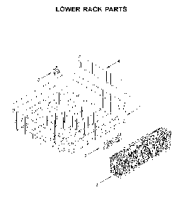 Lower rack parts Diagram and Parts List for WDTA80SAKZ0  Whirlpool Dishwasher